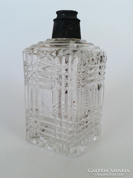 Old vintage crystal perfume cologne bottle
