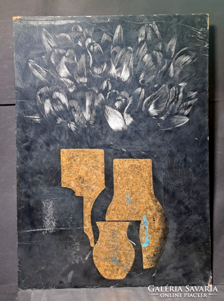 Modern csendélet - akril, farostlemez (50x70 cm)