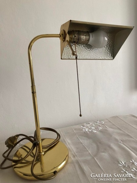 Copper lamp, fine chain switch, table