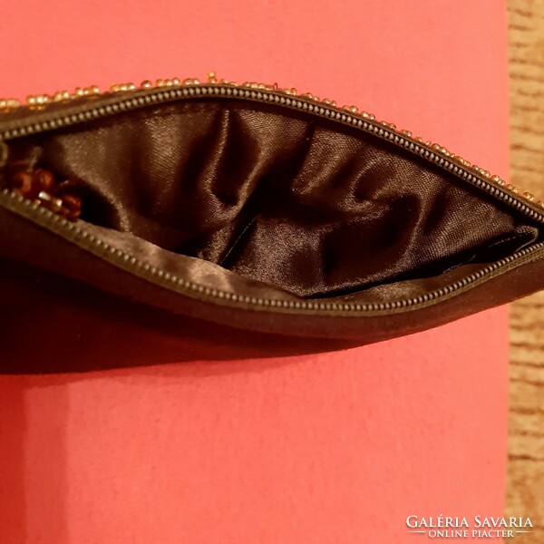 Indian toiletry bag, beaded, lined