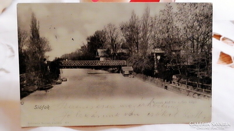 Siófok. Railway bridge and the Sio River 1902. 58.