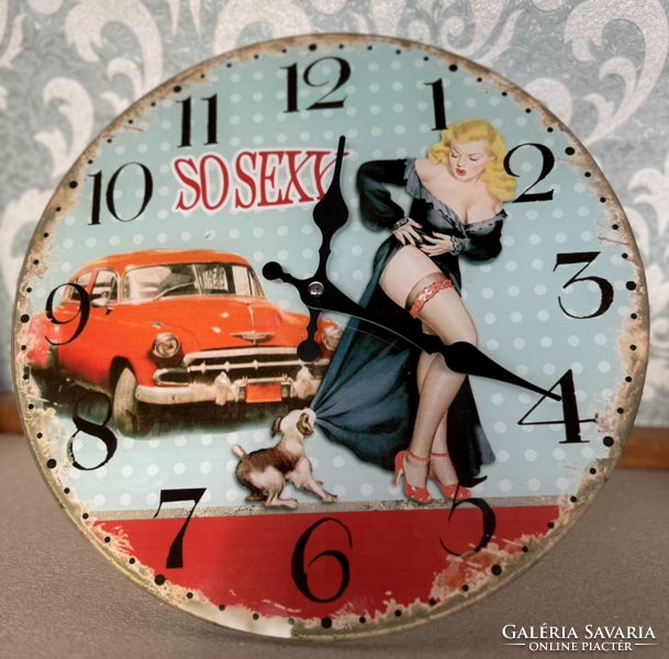 Vintage glass dial decor wall clock