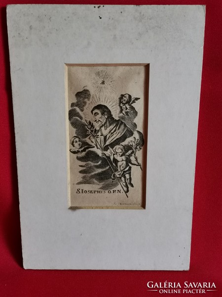 Antique steel engraving 1790-1800 Saint Joseph!!!!