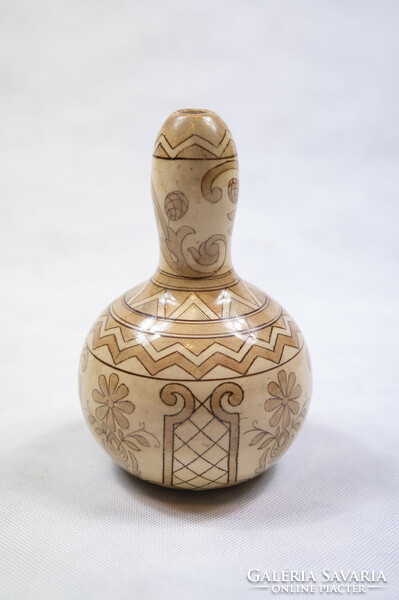 Antik Zsolnay lopótök formájú váza, jelöletlen