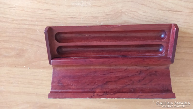 (K) pen holder wooden box with metal cover