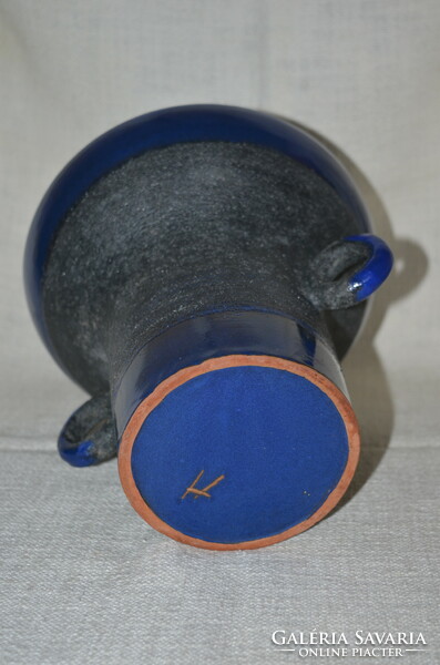 Mortar-shaped ceramic bowl