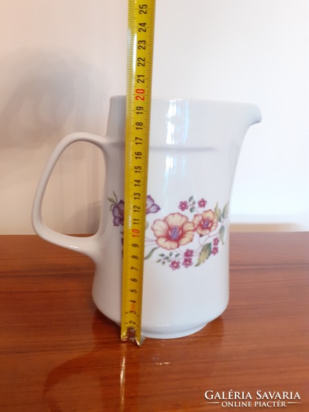 Old lowland porcelain jug retro funnel flower spout 20 cm water jug
