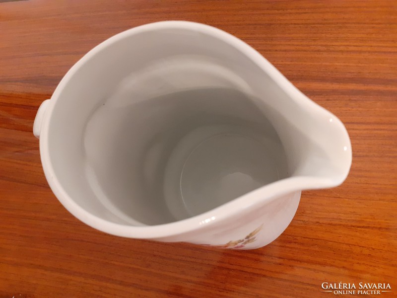 Régi Alföldi porcelán kancsó retro tölcsérvirágos kiöntő 20 cm vizeskancsó