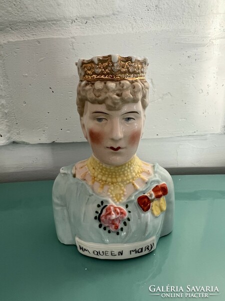 H. M queen mary porcelain cup figure mug 1911 rare
