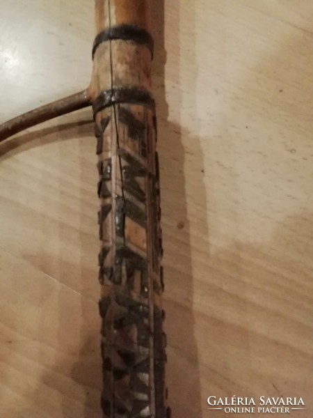 Memorial stick, walking stick, hiking stick, dated 1913, Tusnádfürdő souvenir, unique homemade work,