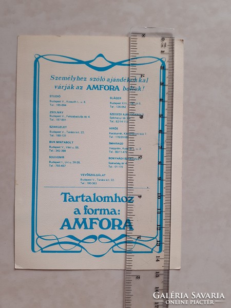 Régi AMFORA reklám Záray Vámosi retro fotó fénykép