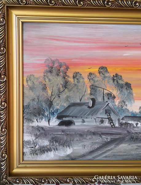 Fk/341 - Zoltán Németh - farmstead at sunset