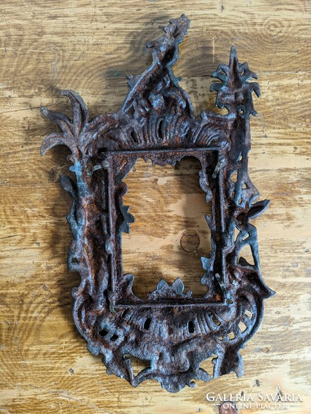 Cast iron table picture frame