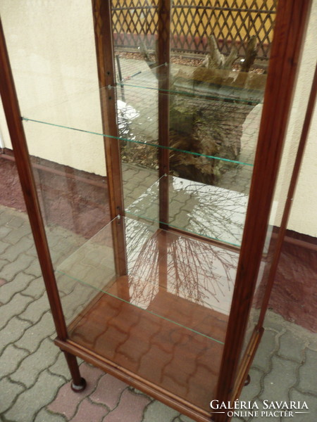 Action! Antique, art nouveau, anti-theft opening from the back, jewelry store presentation mirror display case