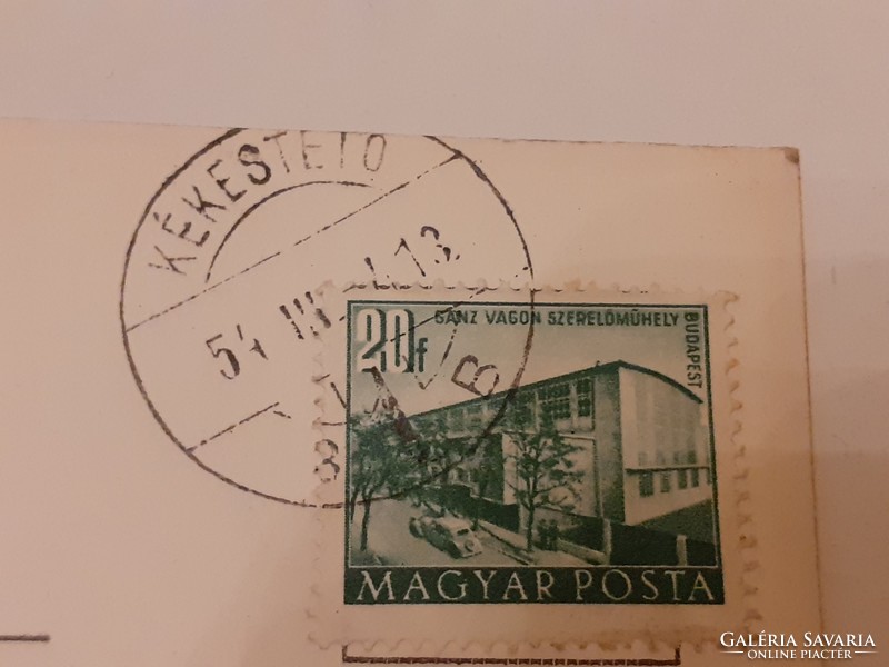 Régi képeslap 1954 Kékestető fotó levelezőlap