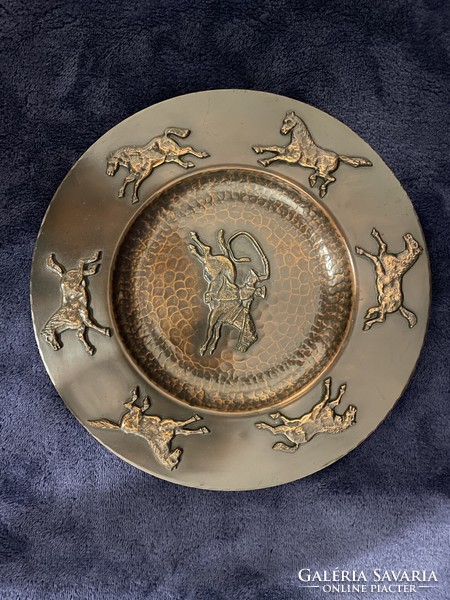 Horse bronze wall plate