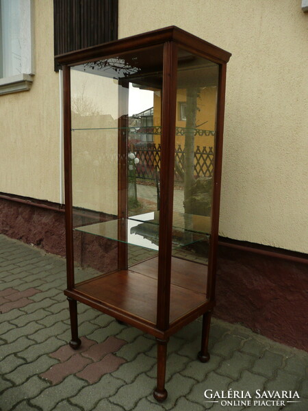 Action! Antique, art nouveau, anti-theft opening from the back, jewelry store presentation mirror display case