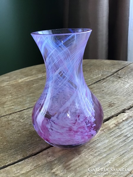 Old Caithness Scottish crystal glass vase