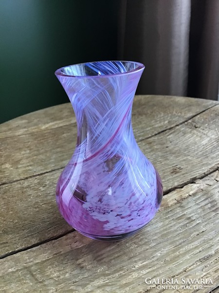 Old Caithness Scottish crystal glass vase