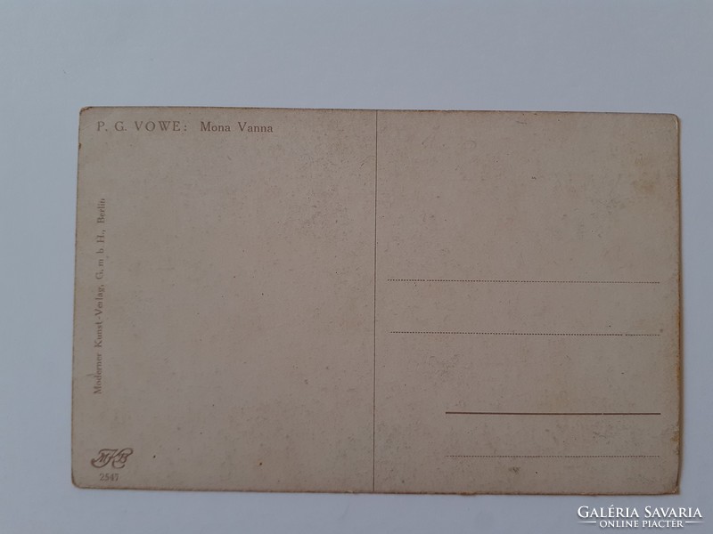 Régi képeslap P.G. Vowe művészlap képes levelezőlap