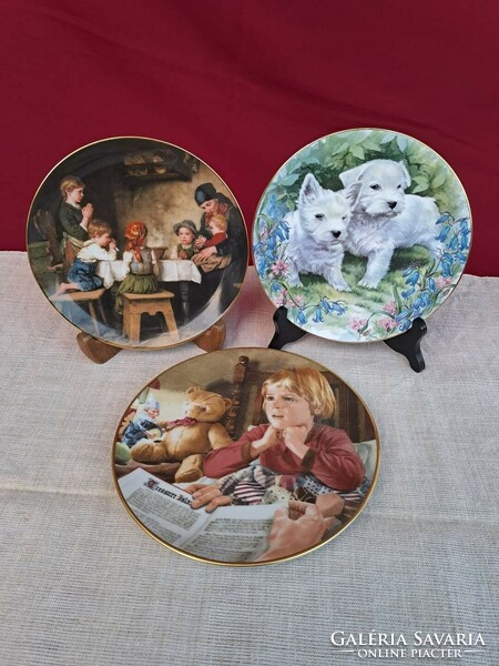 Beautiful decorative plates wall plate westie animal dog bear