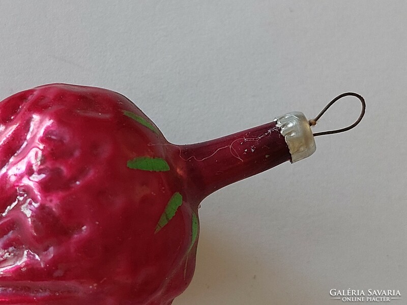 Old glass Christmas tree decoration strawberry strawberry glass decoration