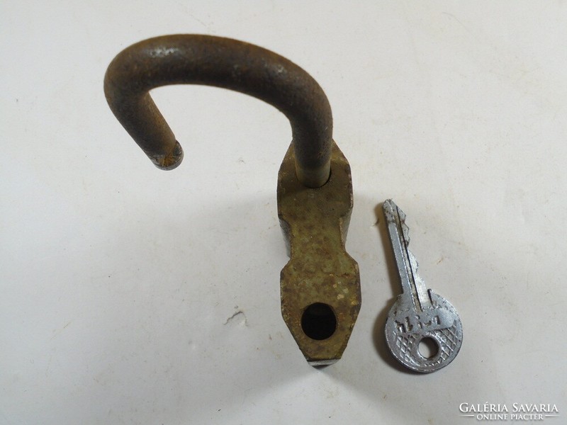 Retro old soviet Russian lock key with key - works perfectly