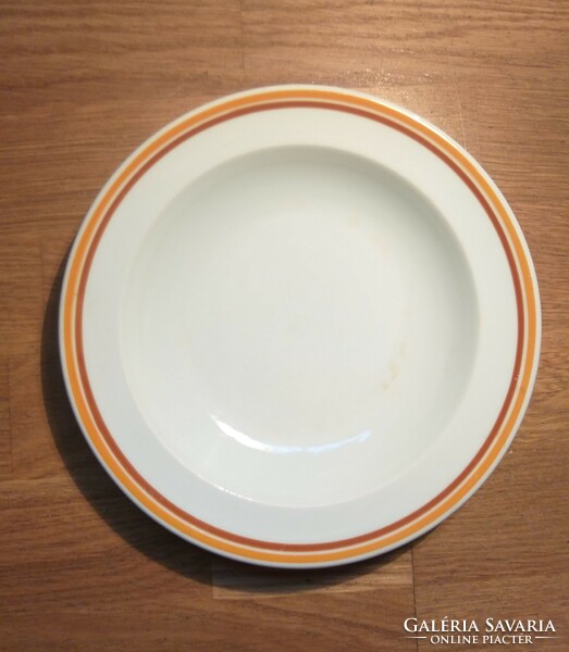 Alföldi porcelain deep plate with brown stripes 22 cm