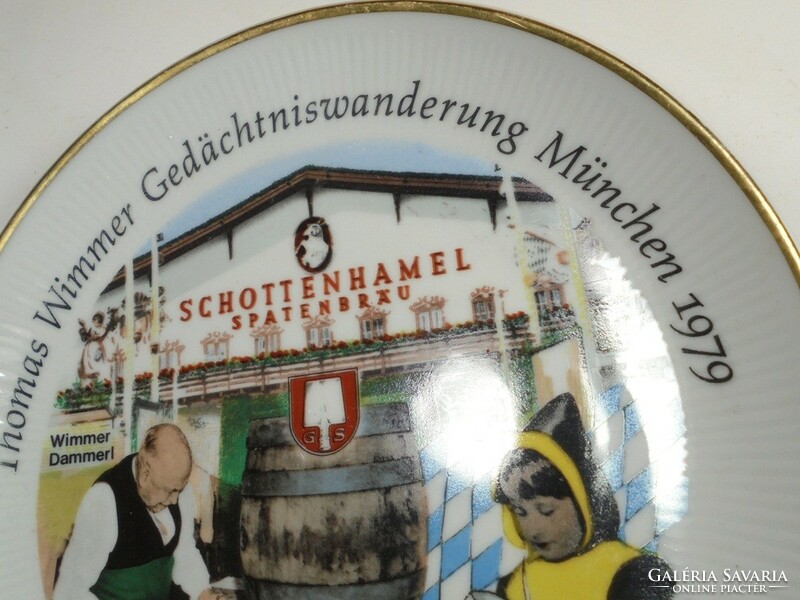 Retro old marked German plate - Kahla porcelain - retro East German GDR HB beer advertisement 1979