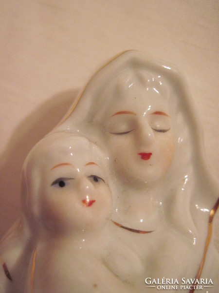 Virgin Mary with baby Jesus porcelain favor object