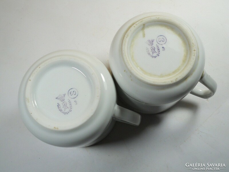 Retro old marked porcelain mug - Czechoslovak Czechoslovakia - 2 pcs