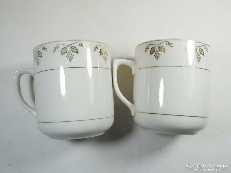 Retro old marked porcelain mug - Czechoslovak Czechoslovakia - 2 pcs