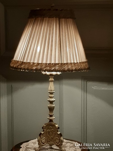 Barokk stílusú festett bronz hangulat lámpa