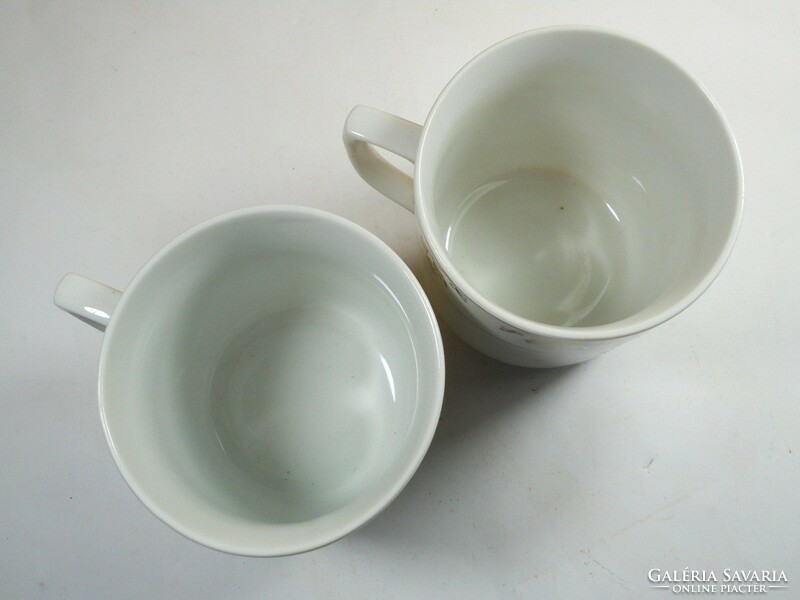 Retro old marked porcelain mug - Czechoslovak Czechoslovakia - 2 pcs