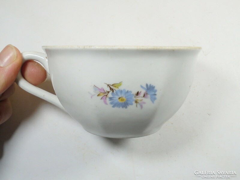 Antik régi jelzett Csésze Bögre - Virág mintás - Drasche Porcelán