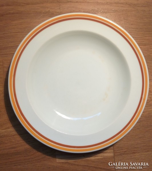 Alföldi porcelain deep plate with brown stripes 22 cm