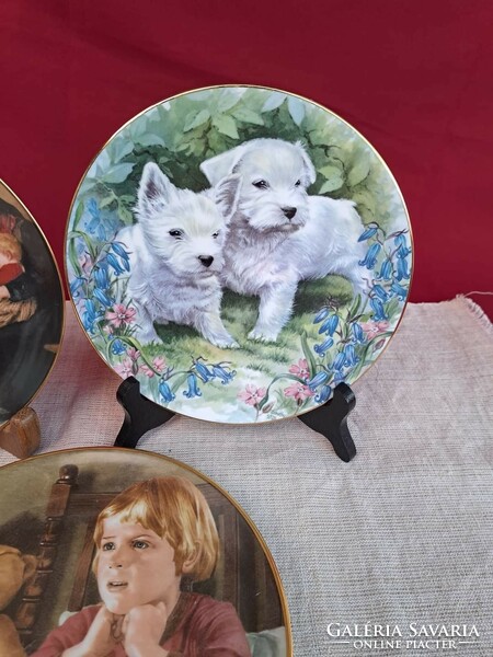 Beautiful decorative plates wall plate westie animal dog bear