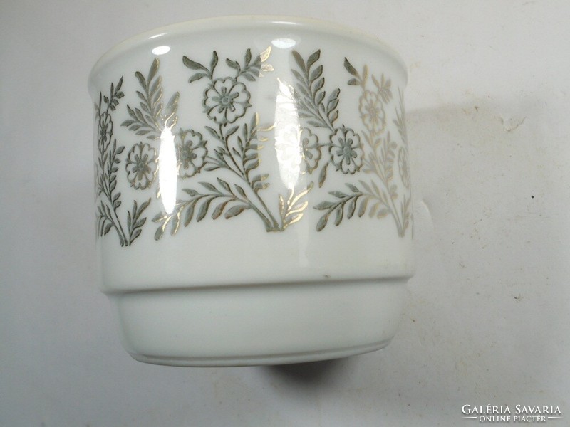 Retro régi jelzett porcelán bögre - Virág mintás - Zsolnay Porcelán Pécs