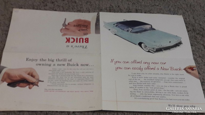 Usa car, Buick vintage car brochure, advertising publication