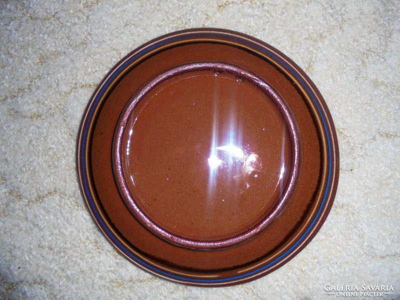 Folk art folk ceramic wall plate wall plate plate - 18 cm diameter