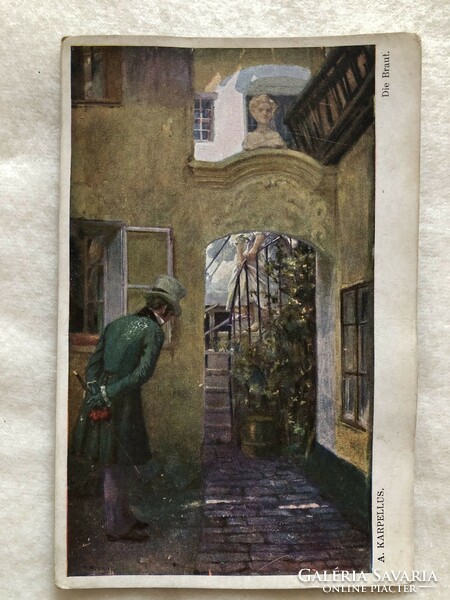 Antik romantikus képeslap - 1917                         -2.