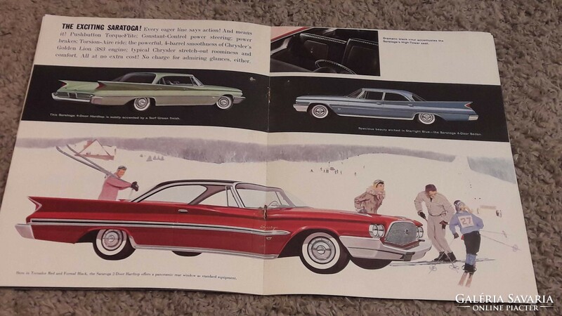 1960 USA autó, Chrysler veterán autós prospektus, reklám kiadvány