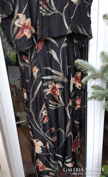 A beautiful floral print dress with a small bolero