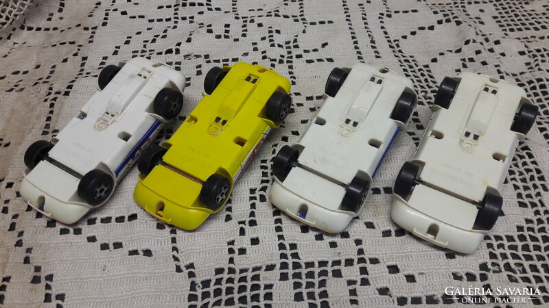 Very rare, 4 piece joustra plate car, retro toy, French flywheel