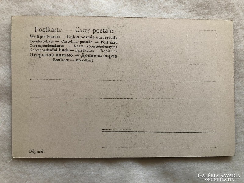 Antik hosszúcímzéses Húsvéti képeslap - Postatiszta                     -2.