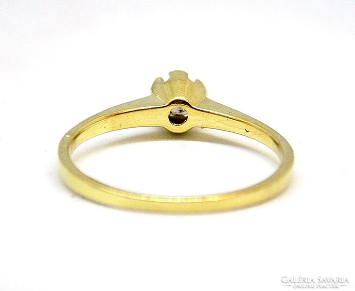 Köves arany szoliter gyűrű (ZAL-Au110921)