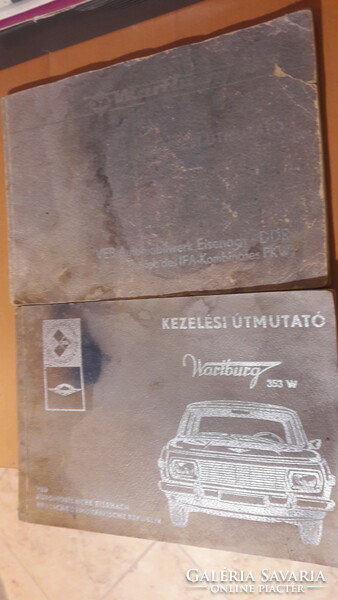 2 Wartburg 353 vintage car manuals, retro