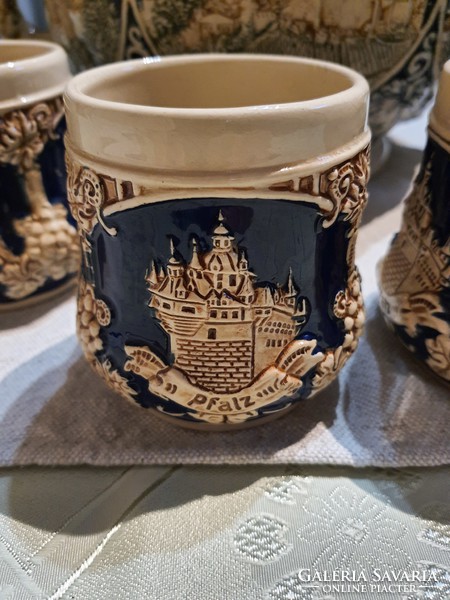 German noble Burgenland ceramic punching dish 6 liters.