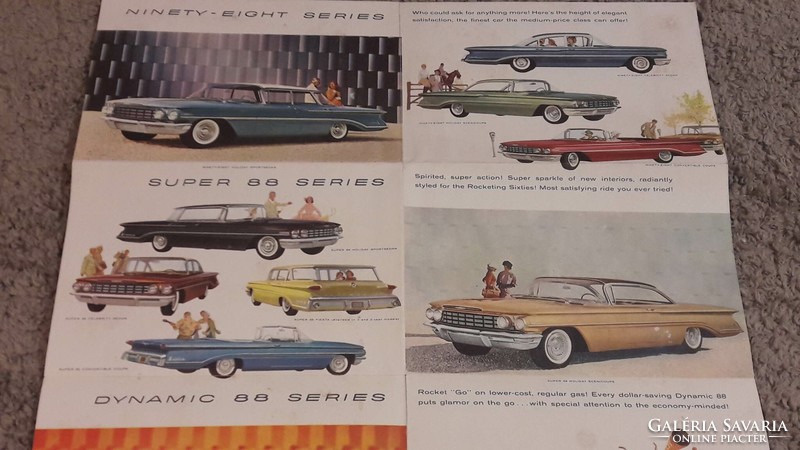1960 USA car, oldsmobile vintage car brochure, advertising publication