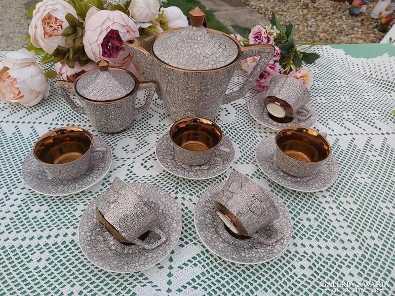 Beautiful fs stas romania ? Porcelain coffee set set cup jug sugar holder nostalgia collectors